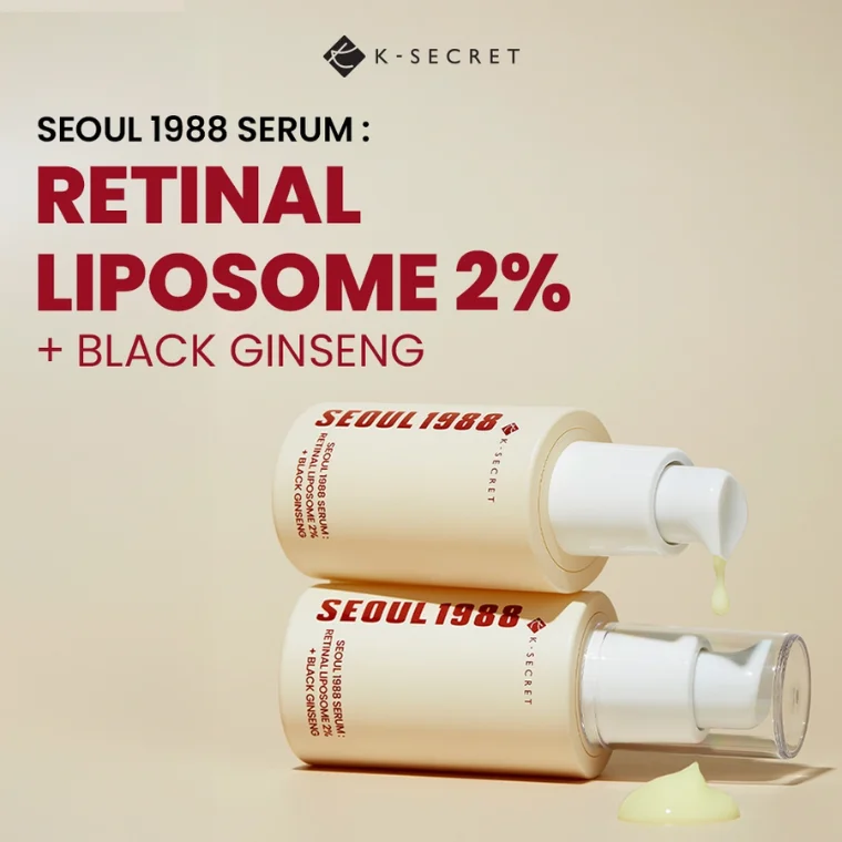 K-Secret Seoul 1988 Serum: Retinal Liposome 2% + Black Ginseng 30ml