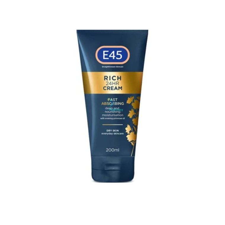 E45 Rich 24Hr Fast Absorbing Moisturising Cream For Dry Skin (200ml) (2023-11-01)