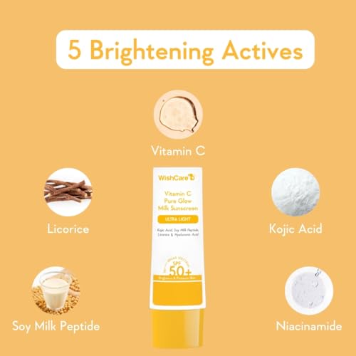 WishCare Vitamin C Pure Glow Milk Sunscreen (50gm)