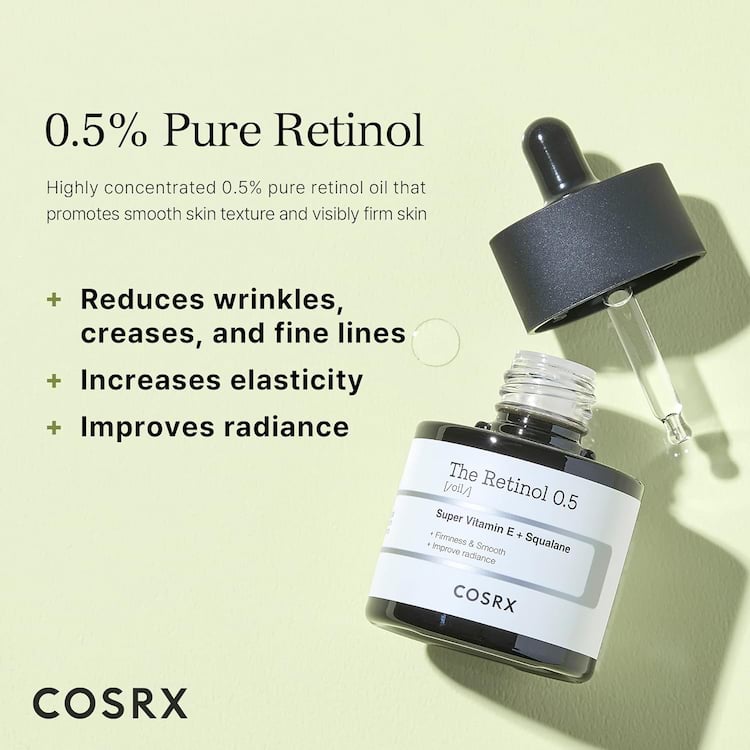 Cosrx Retinol 0.5% With Super Vitamin E + Squalene Oil (20ml)