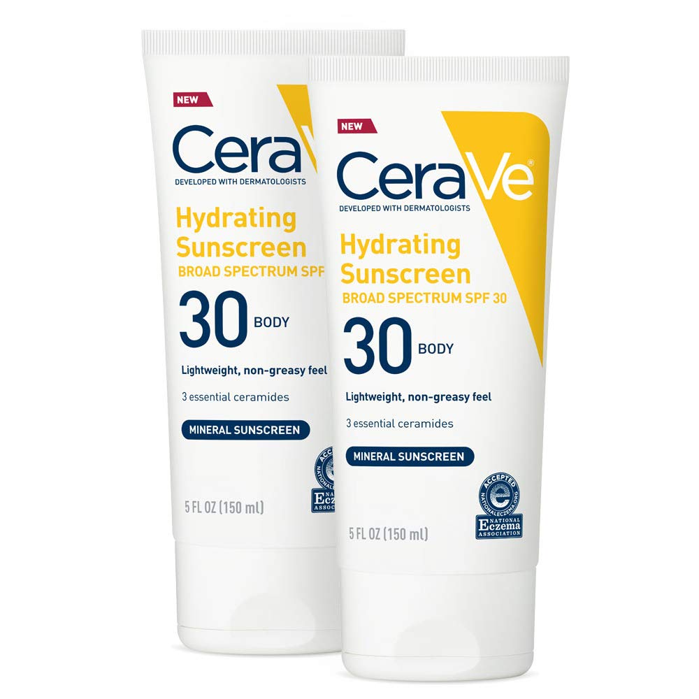 Cerave Hydrating Broad Spectrum SPF 30 body Mineral Sunscreen (150ml)