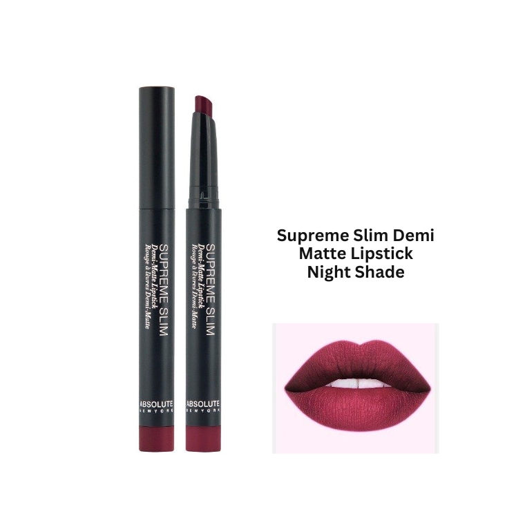 Absolute New York Supreme Slim Demi Matte Lipstick Night Shade (1.3gm)